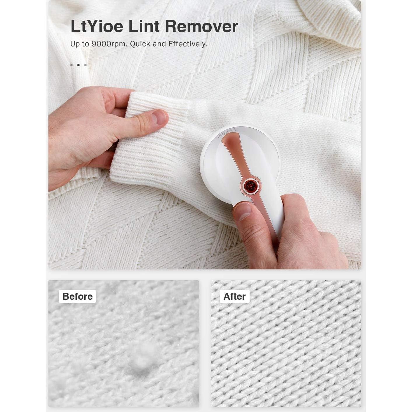 Quitapelusas Recargable LtYioe Oro con Cuchillas de Acero Inoxidable