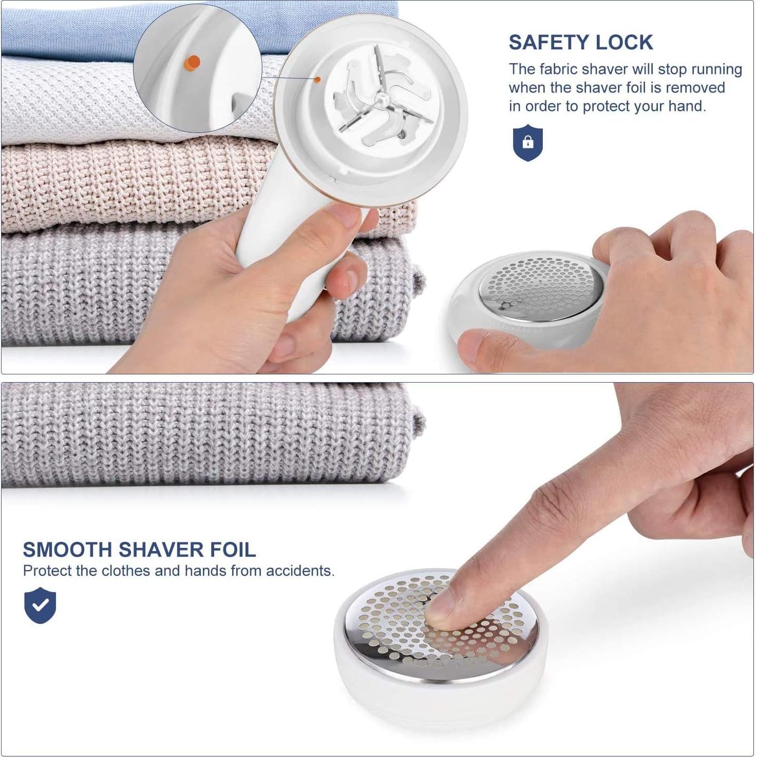 Quitapelusas Recargable LtYioe Oro con Cuchillas de Acero Inoxidable