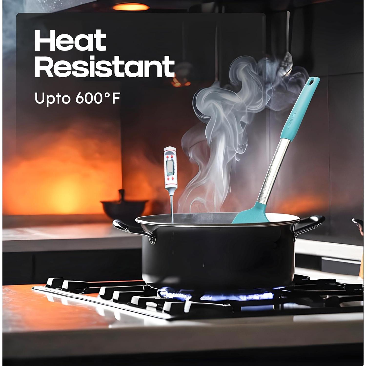 Juego de Espátulas de Silicona BakeRoyal 2 Piezas Aqua