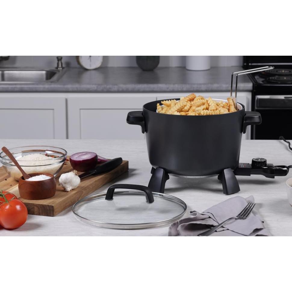 Presto Olla Grande 8 Cuartos Multi-Cocinera Negra