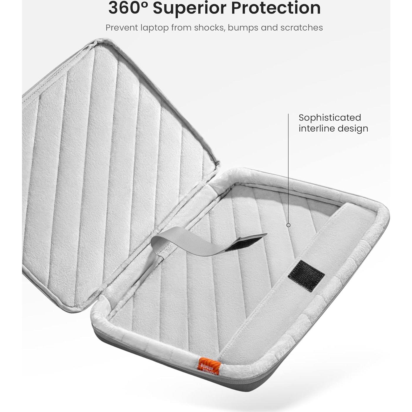 Funda Protectora tomtoc para MacBook Air/Pro 13" Gris