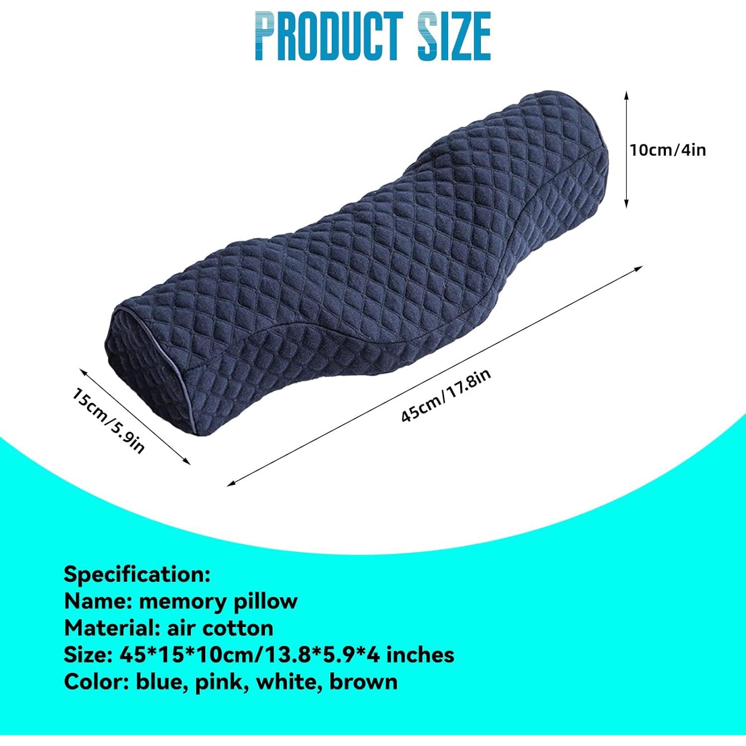 Almohada Cervical S-SNAIL-OO Espuma con Memoria 45x15cm Azul