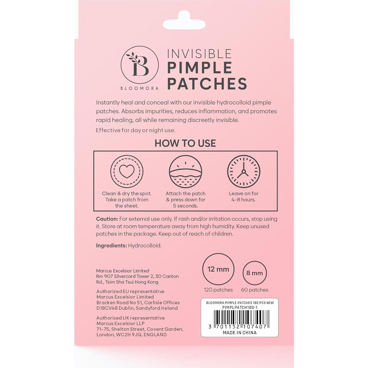 Parche Hidrocoloide para Granitos Bloomora - 180 Unidades