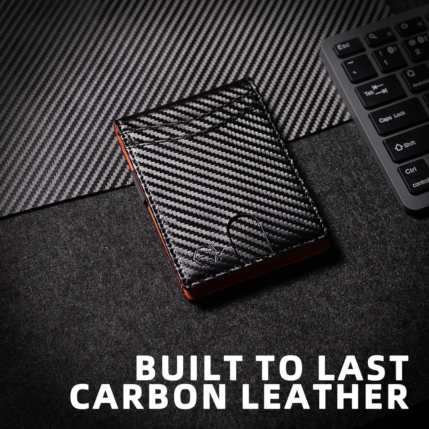 Billetera Slim Zitahli Bifold para Hombres RFID 12 Tarjetas