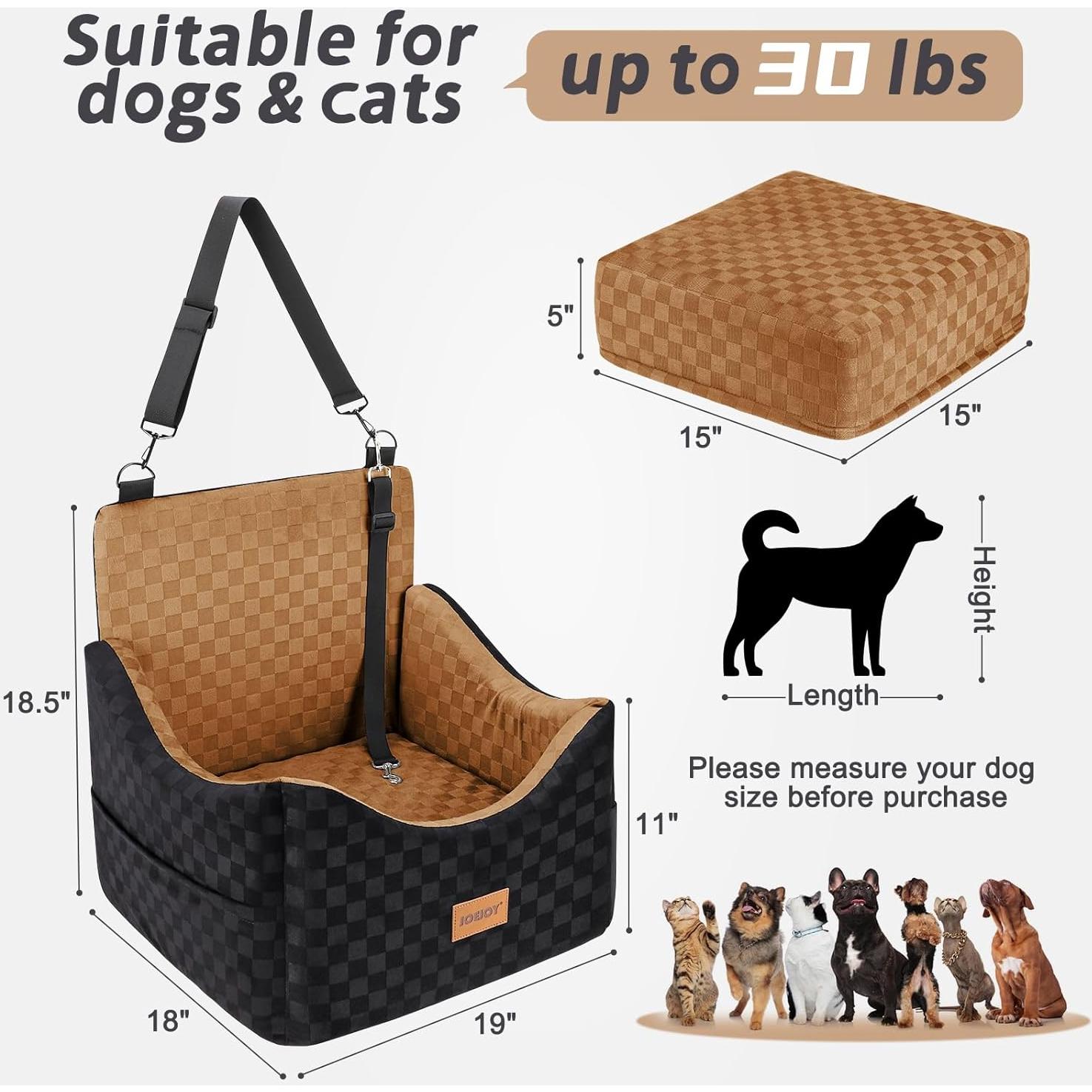 Asiento Elevado para Perros JOEJOY Marrón hasta 13.6 kg