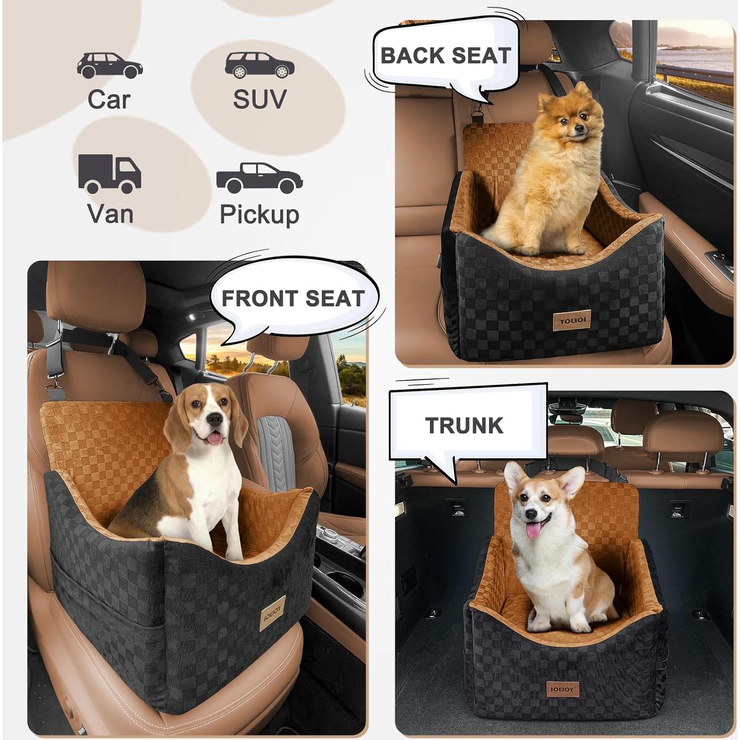 Asiento Elevado para Perros JOEJOY Marrón hasta 13.6 kg