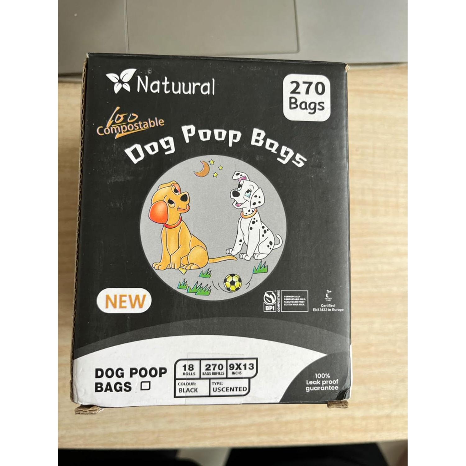 Bolsas Compostables para Perros Natuural 270 Unidades 18 Rollos