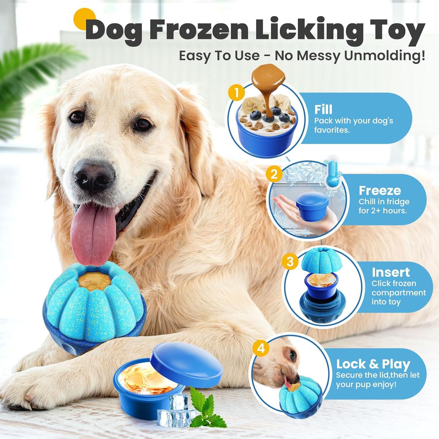 Juguete Interactivo para Perros ABRRLO - Dispensador de Golosinas Azul