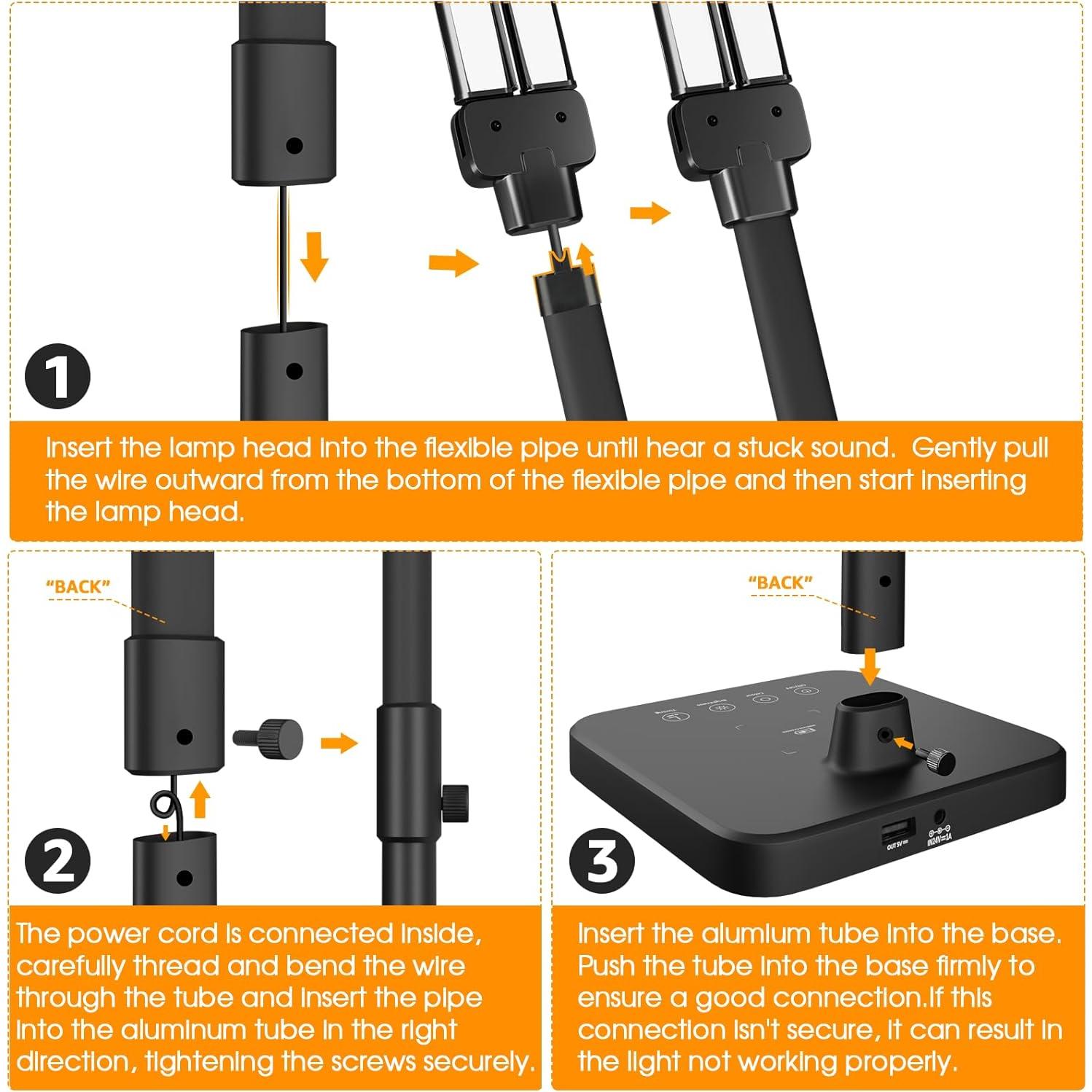 Lámpara de Escritorio LED ShineTech U19TT 24W Carga Inalámbrica