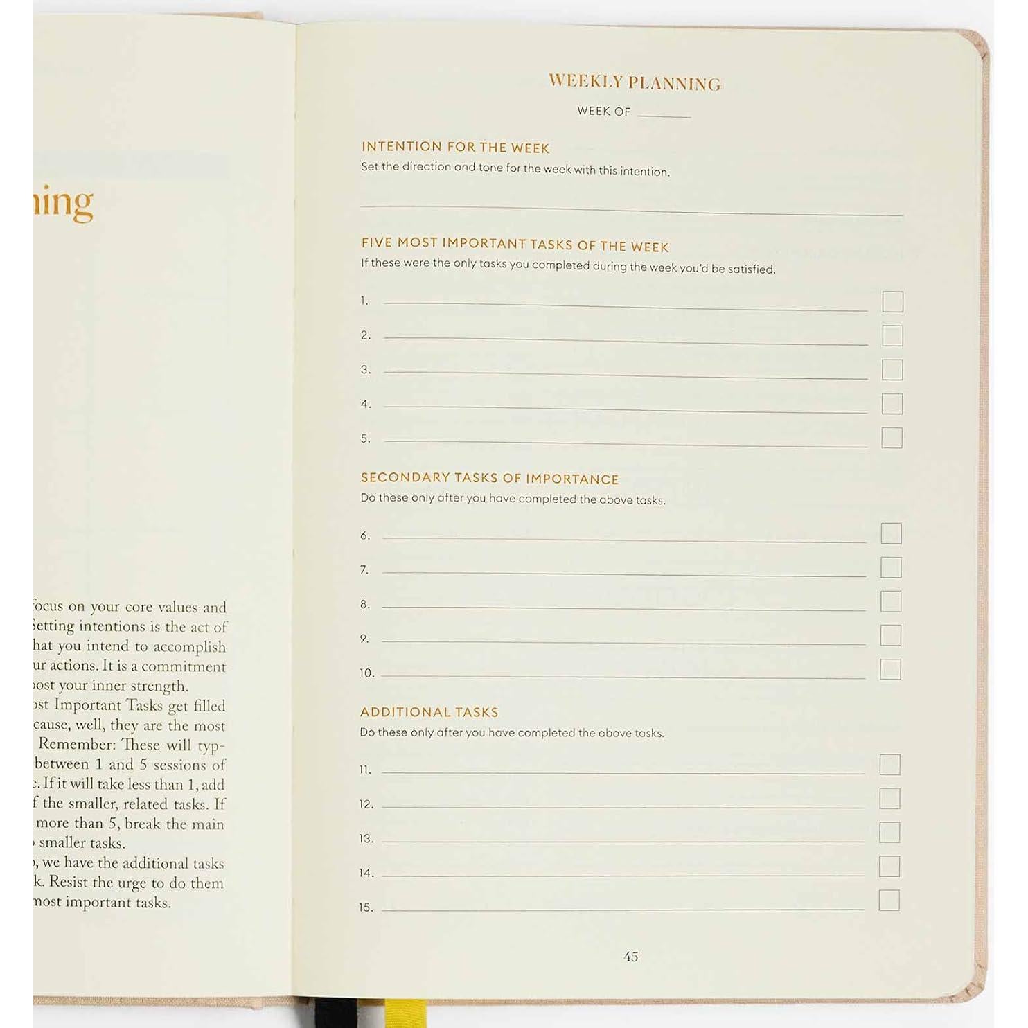 Planificador de Productividad A5 Intelligent Change Beige