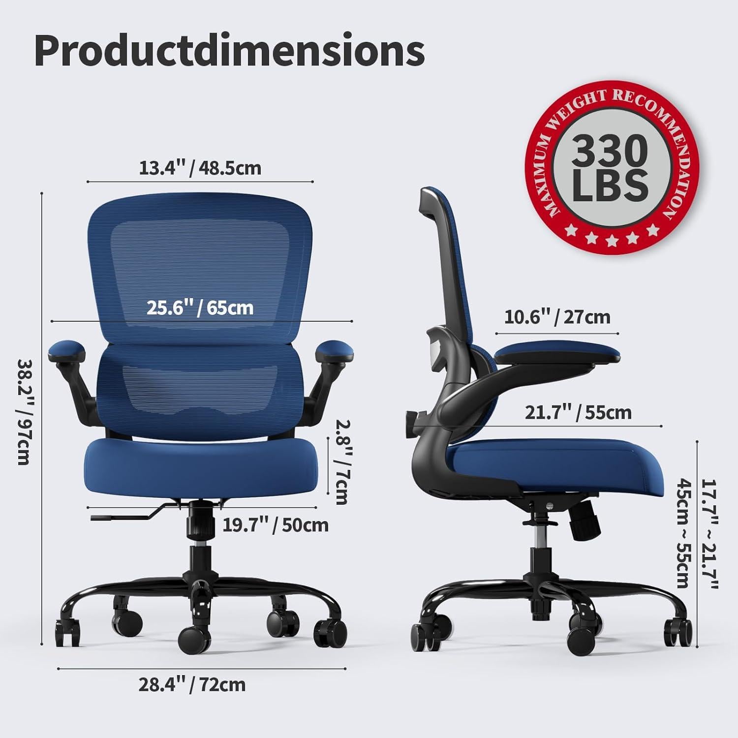 Silla de Oficina Ergonómica TRALT con Soporte Lumbar Ajustable