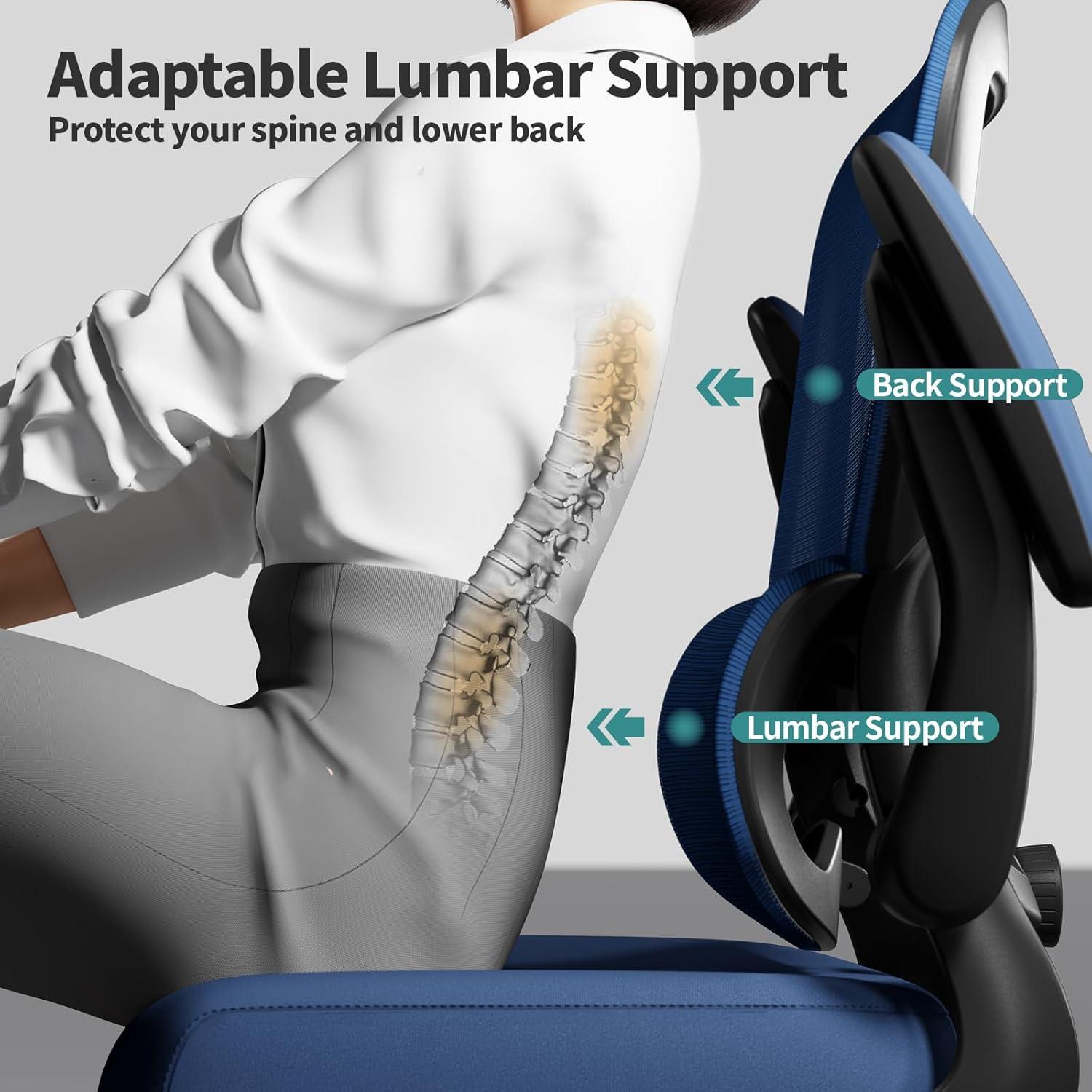 Silla de Oficina Ergonómica TRALT con Soporte Lumbar Ajustable