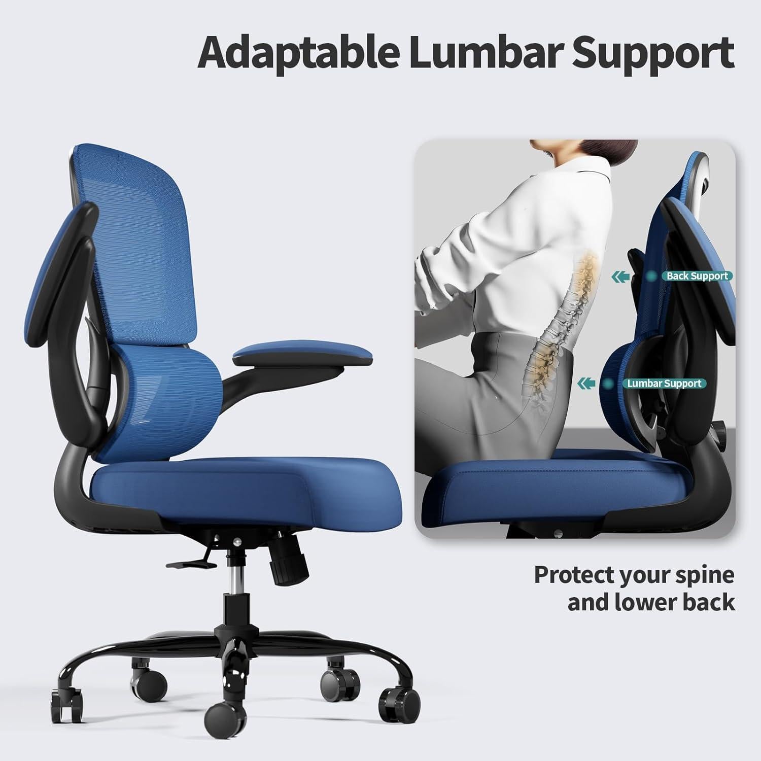 Silla de Oficina Ergonómica TRALT con Soporte Lumbar Ajustable