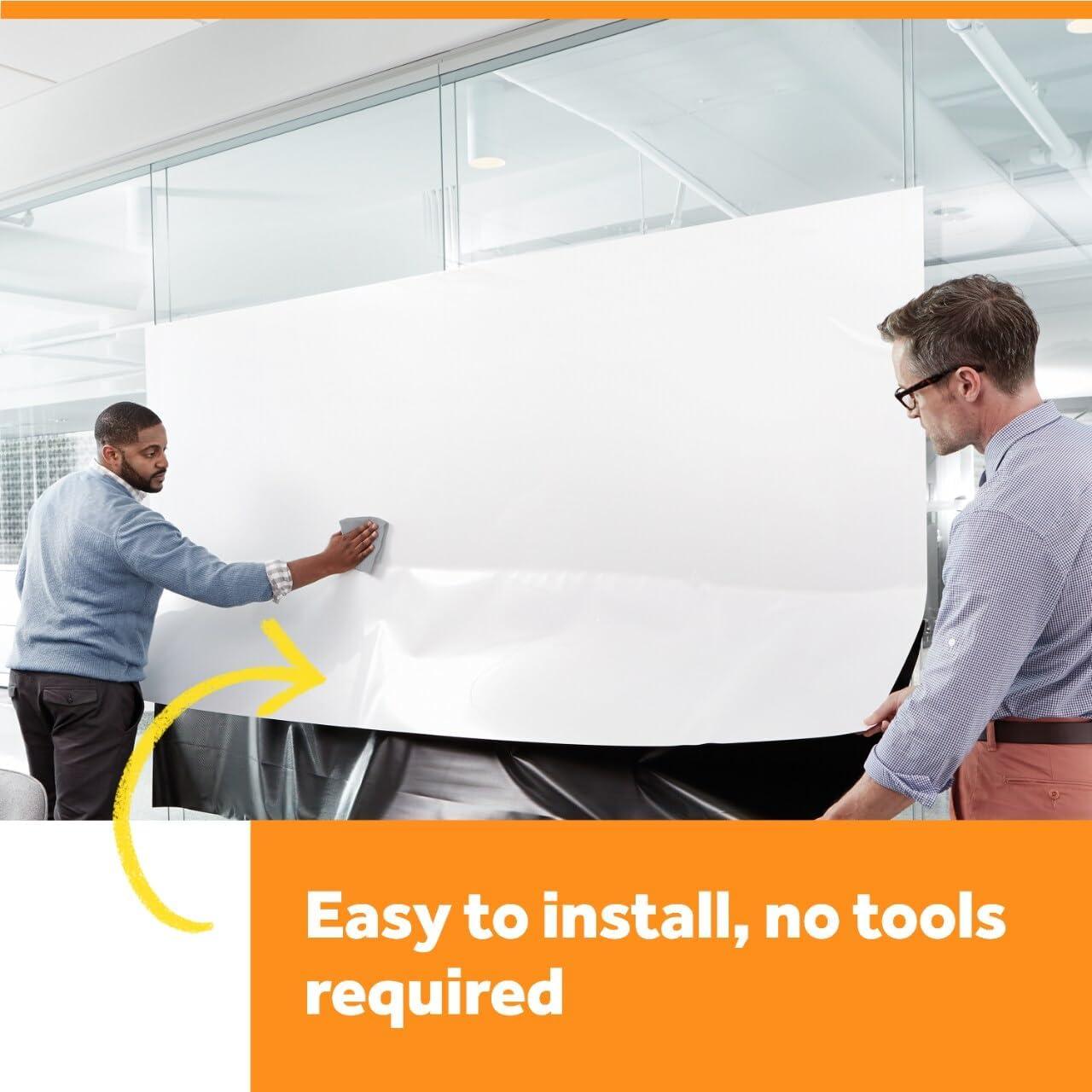 Pizarra Blanca Adhesiva Post-it 1.83 m x 1.22 m Fácil Instalación