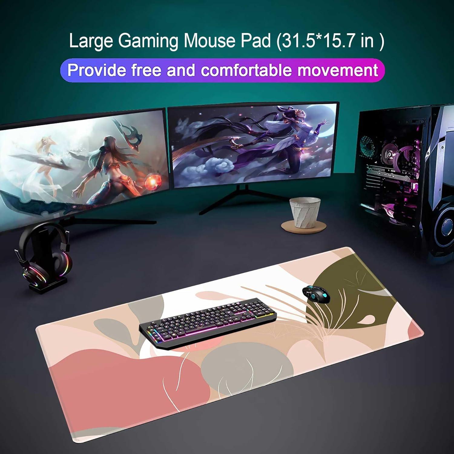 Alfombrilla de Ratón XL Apottwal Rosa Antideslizante 80x40 cm