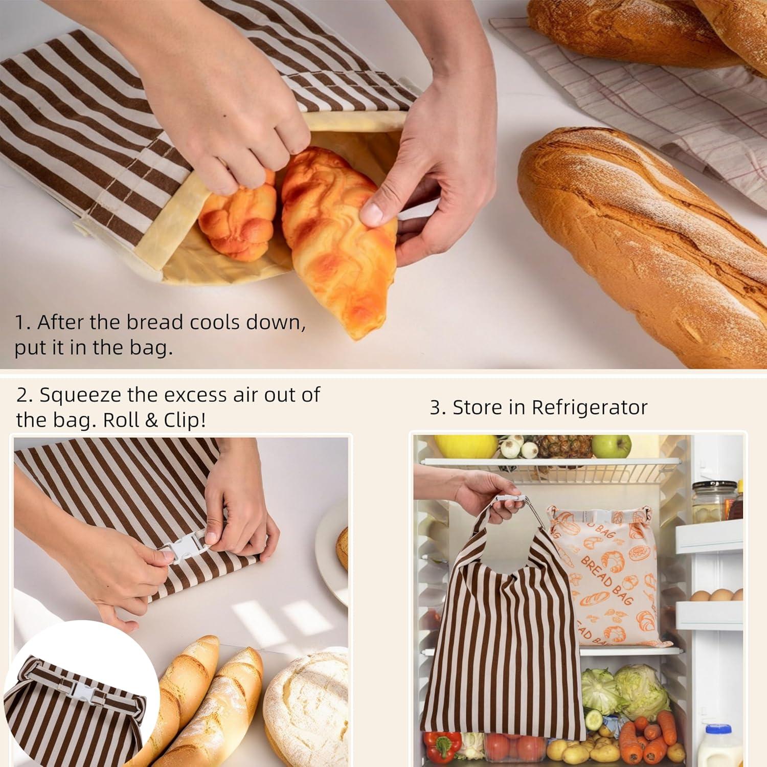 Bolsas de Cera de Abeja GDDAY Extra Grandes para Pan - 2 Piezas