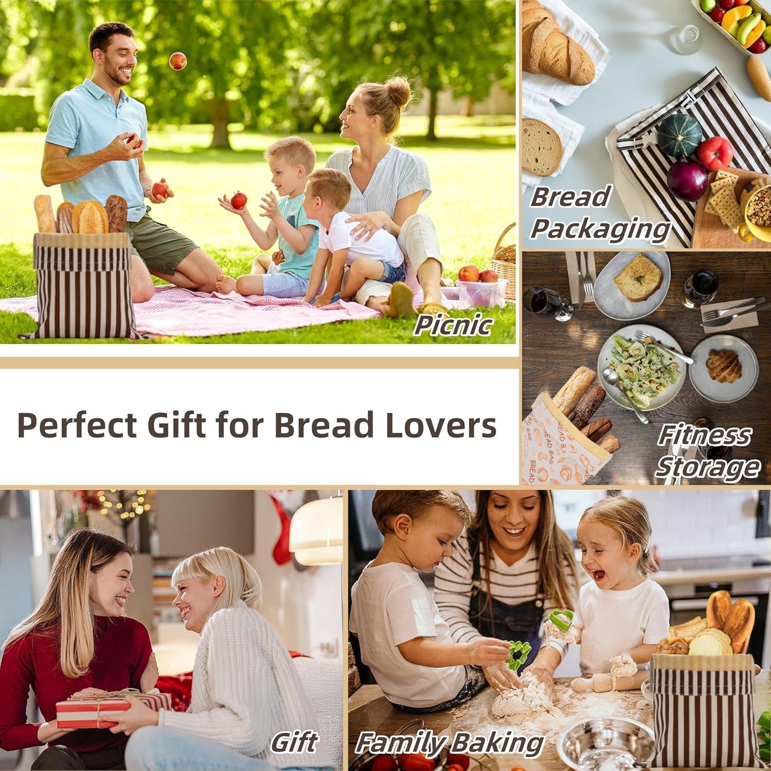 Bolsas de Cera de Abeja GDDAY Extra Grandes para Pan - 2 Piezas