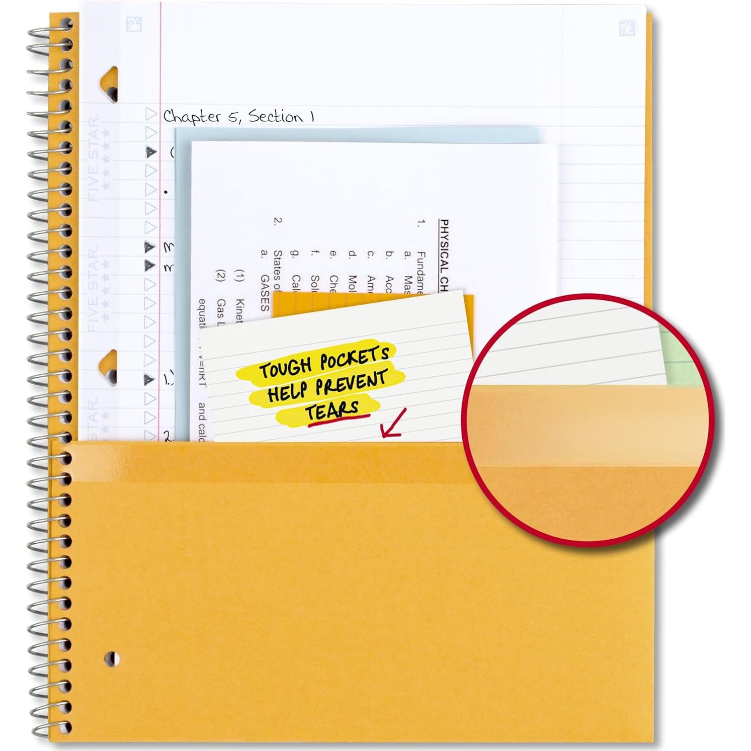 Cuaderno Espiral Five Star 4 Pzas 1 Asignatura 100 Hojas