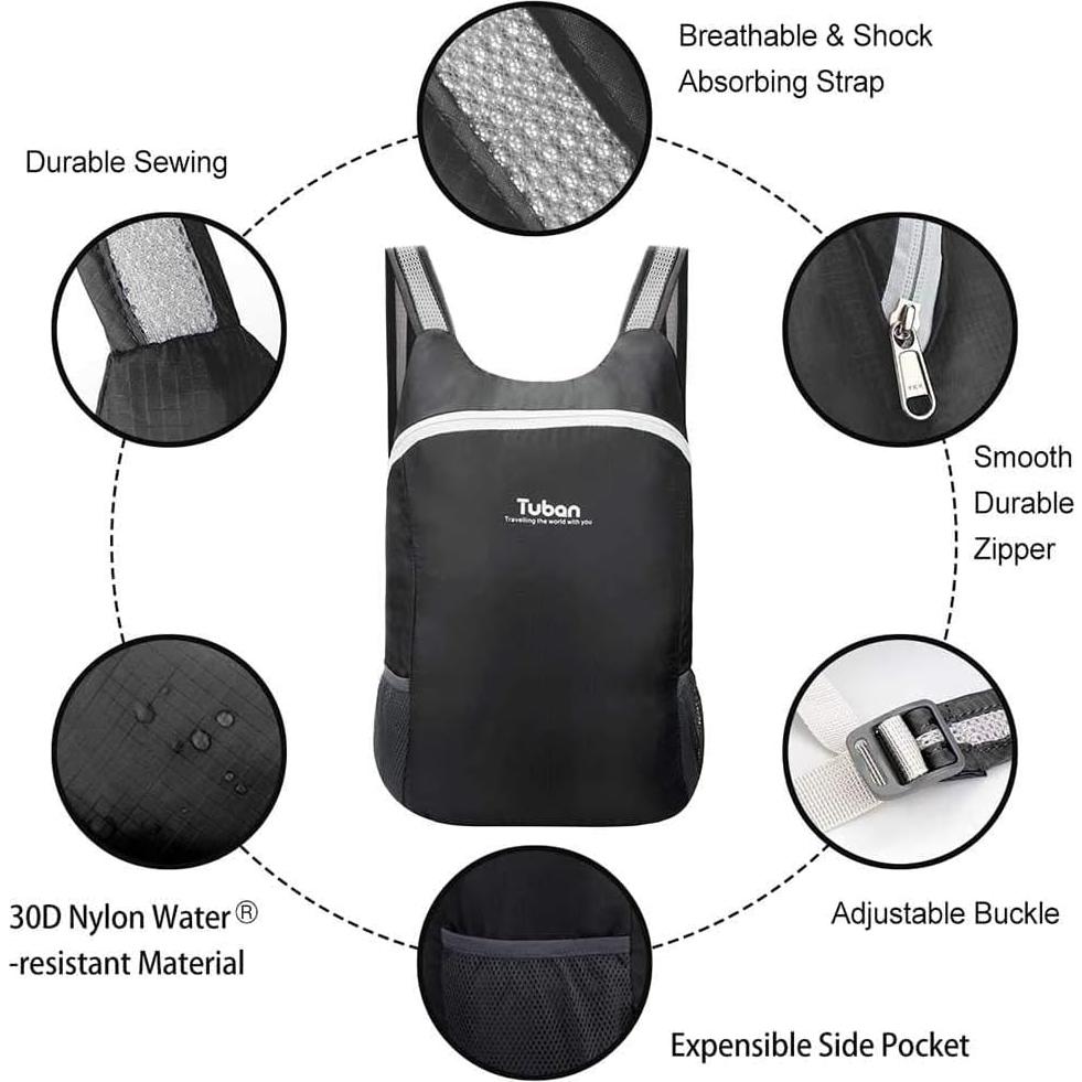 Mochila Plegable Resistente al Agua Tuban 18L Ultra Ligera