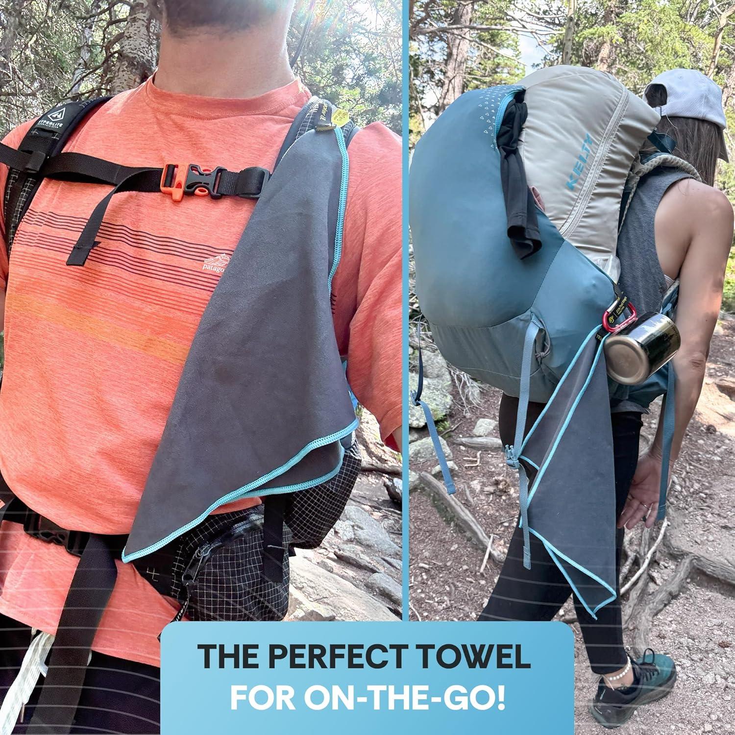 Toalla de Mano Microfibra Genérica 32x25 cm Azul Secado Rápido