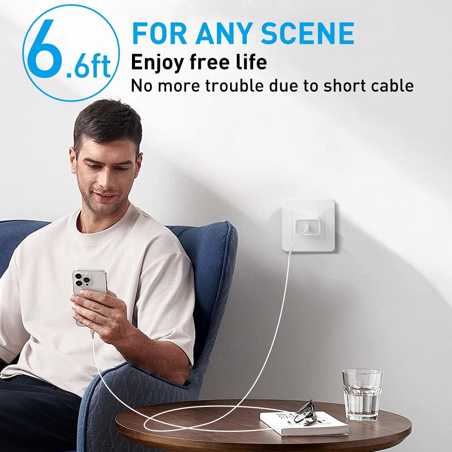 Cargador Rápido USB-C 20W MFi para iPhone 14/13/12 - Paquete de 3