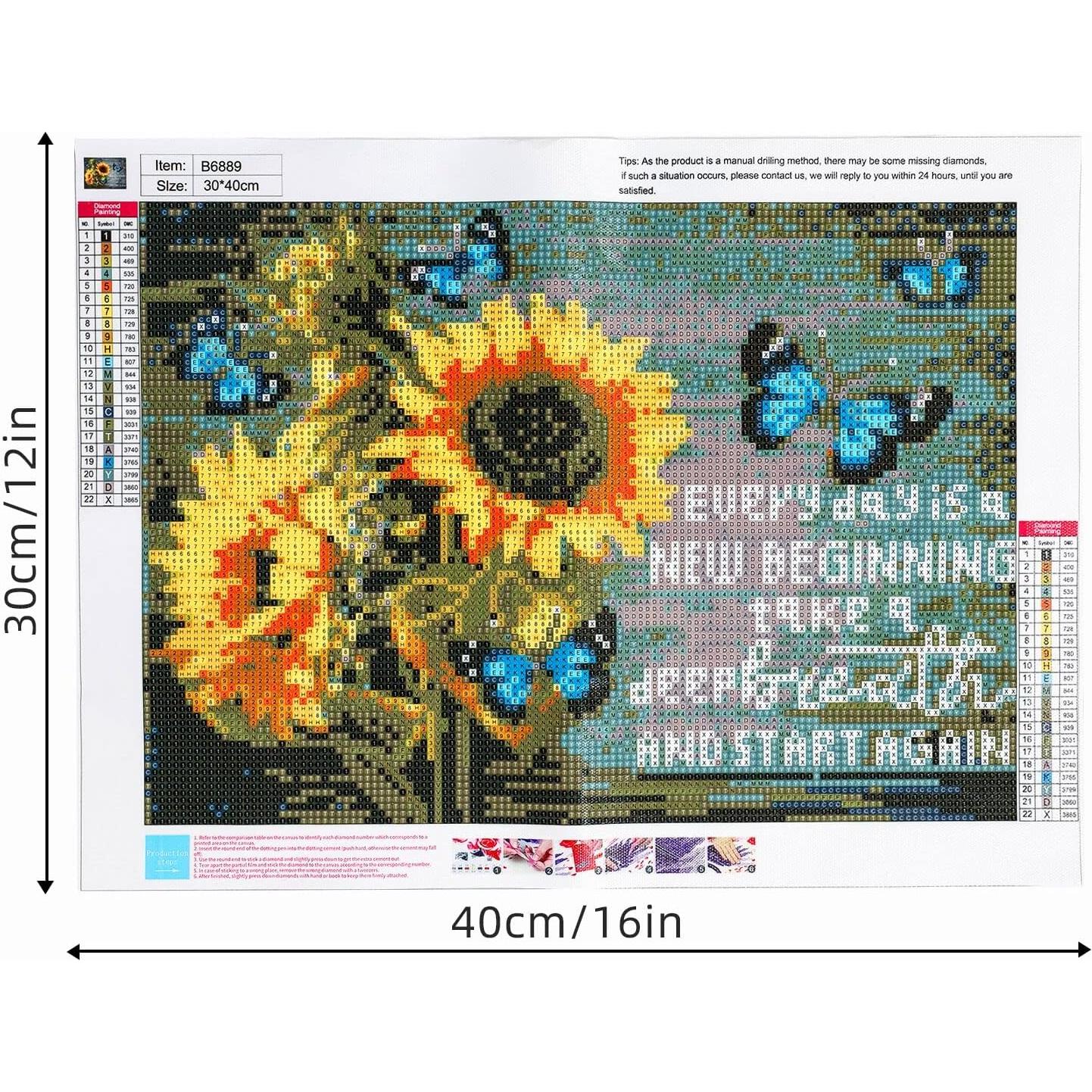 Kit de Pintura de Diamante DKHDBD 30x40 cm Mariposa Azul