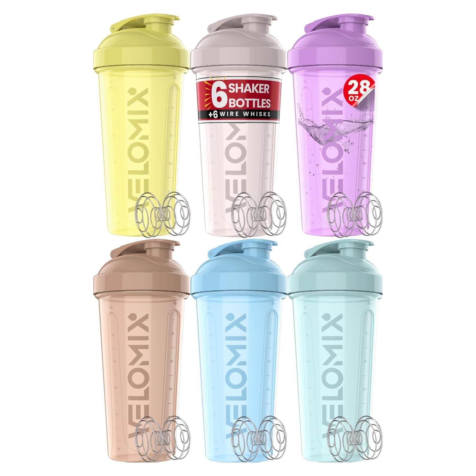 Botellas de Mezcla de Proteína VELMIX 6 Pack 828 ml A Prueba de Fugas