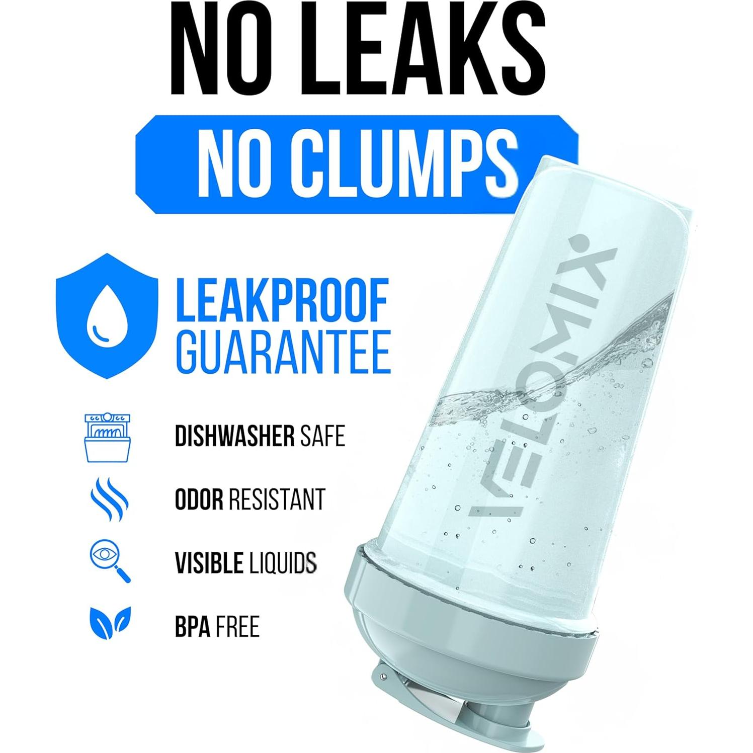 Botellas de Mezcla de Proteína VELMIX 6 Pack 828 ml A Prueba de Fugas