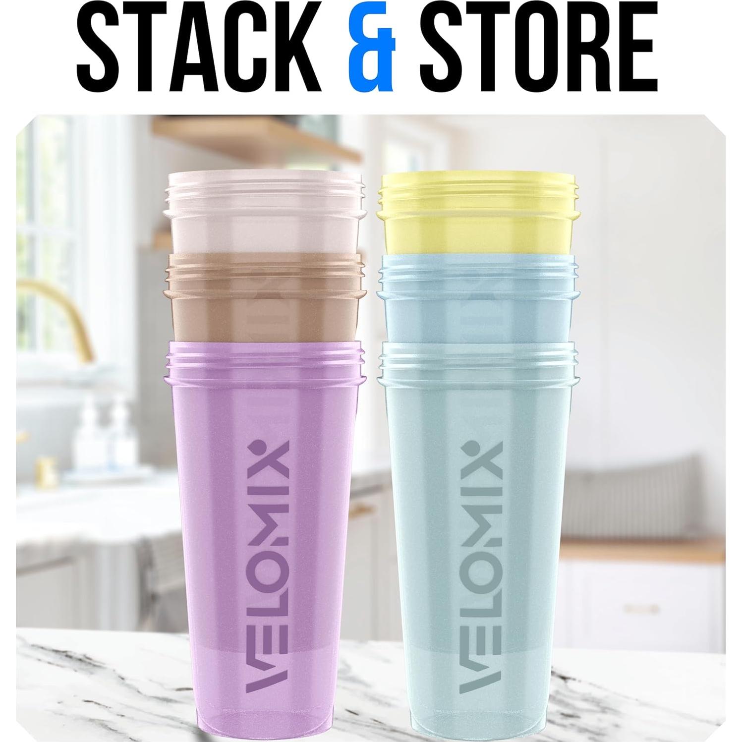 Botellas de Mezcla de Proteína VELMIX 6 Pack 828 ml A Prueba de Fugas