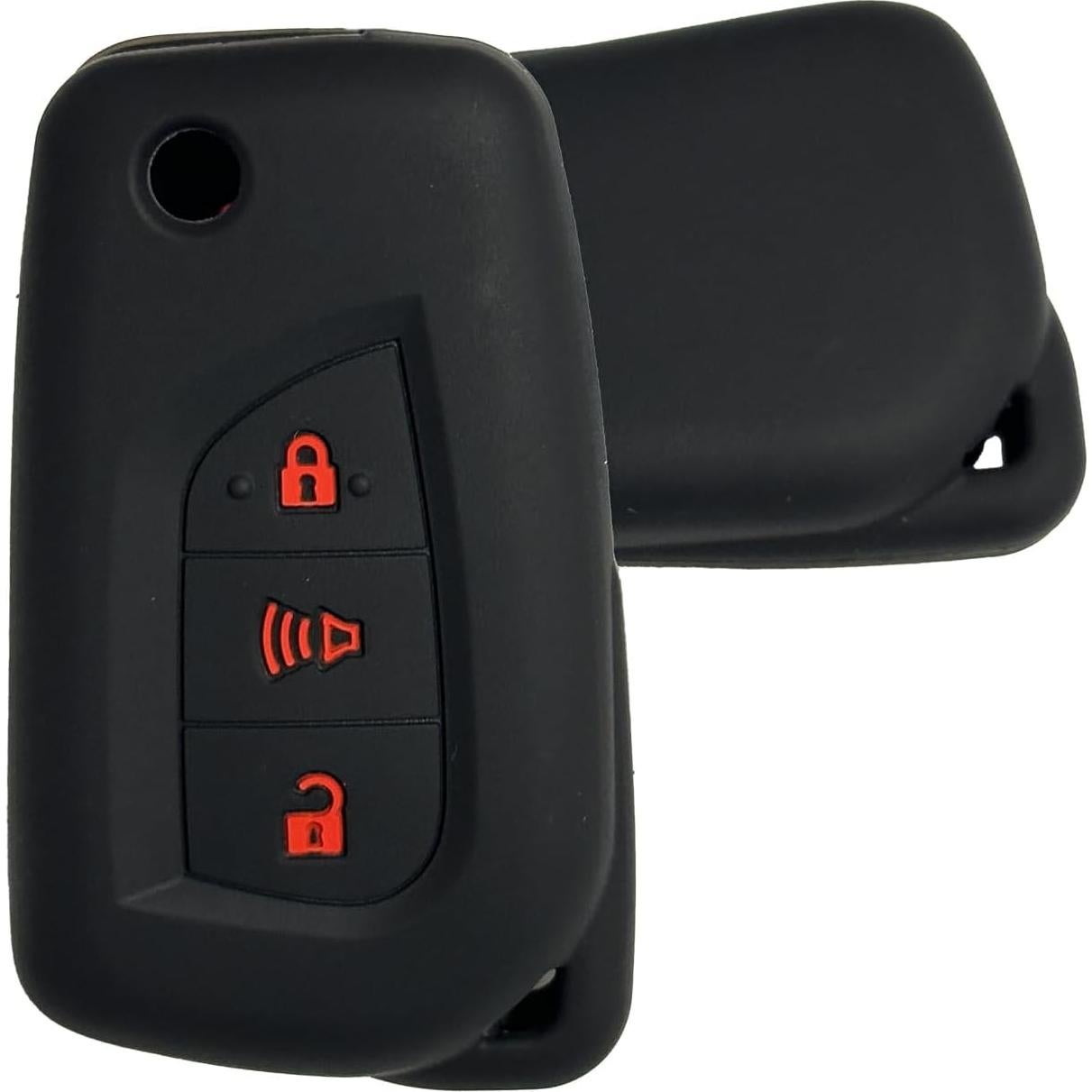 Cubierta de Llave de Silicona Toyota 3 Botones WeemeeLuv Negro