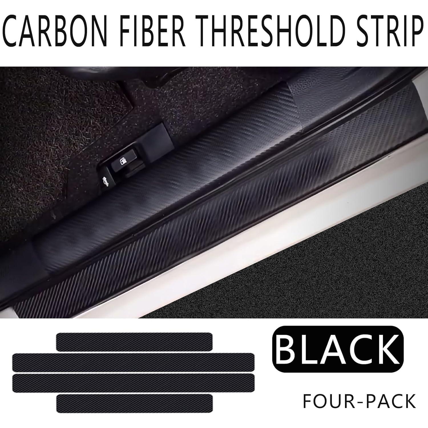 Protector de Umbral de Puerta Luminuti 4 Pcs Goma Negro