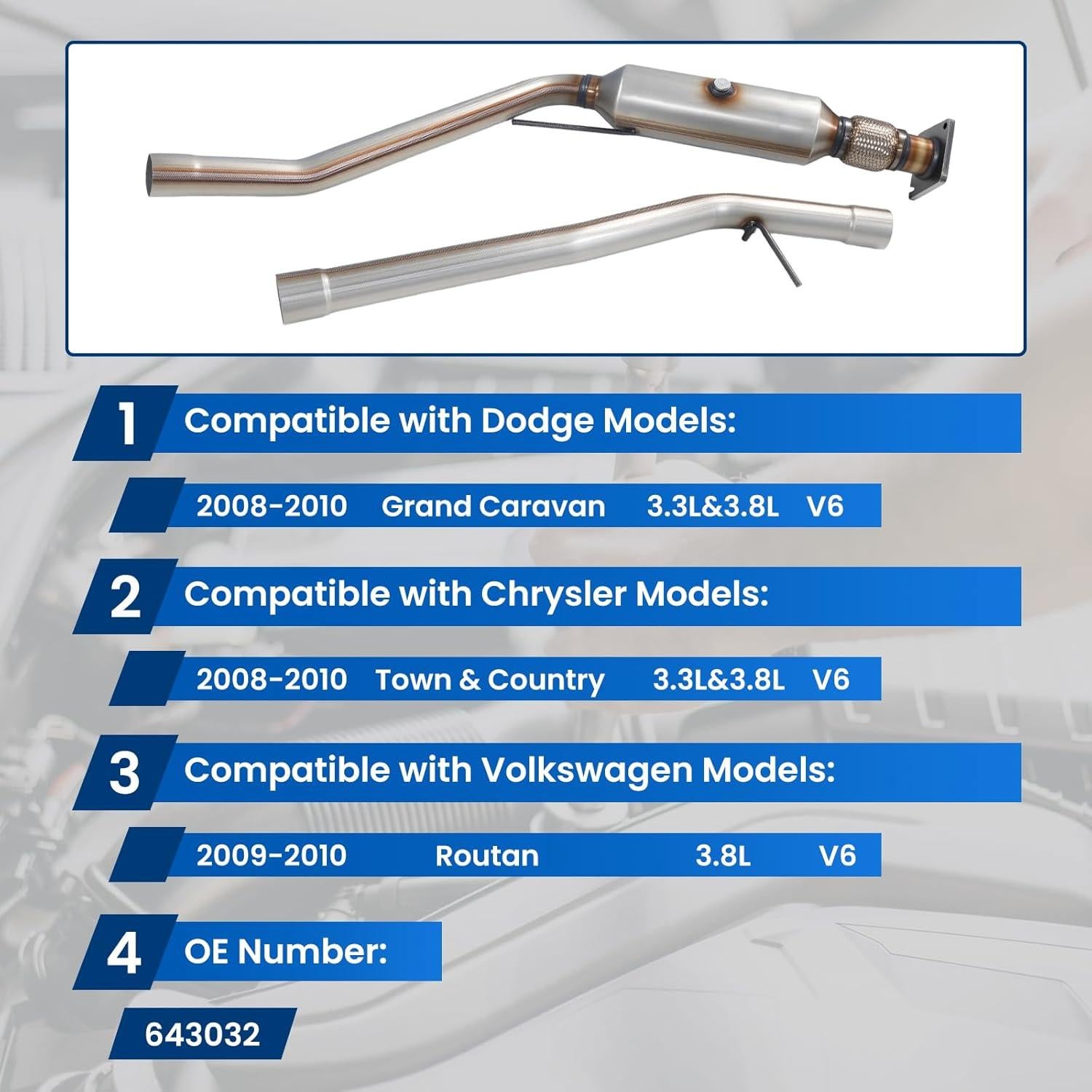 Convertidor Catalítico SPEEDFusion para Chrysler Town & Country 2008-2010