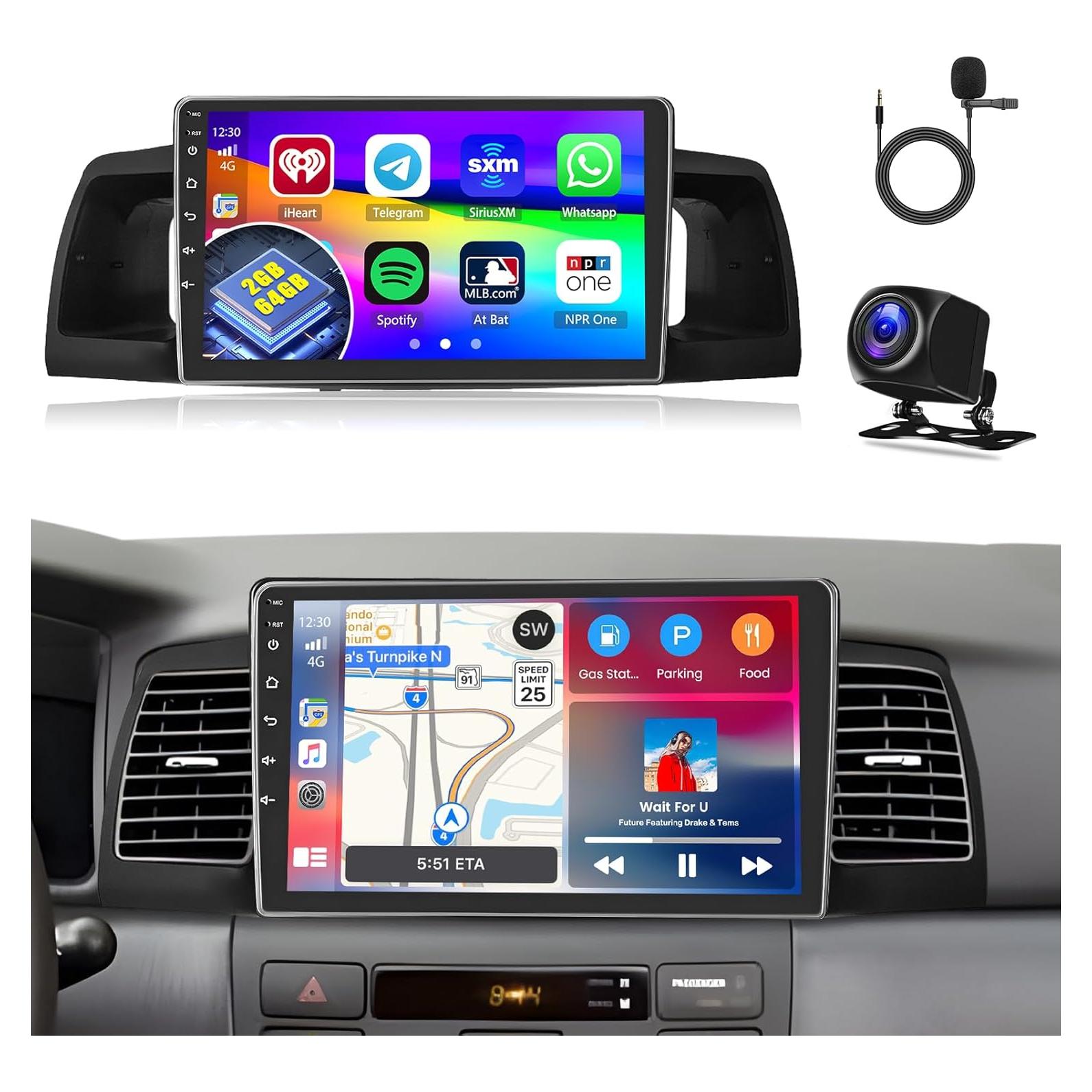 Estéreo de coche Inefala para Toyota Corolla 2005-2012 2+64GB