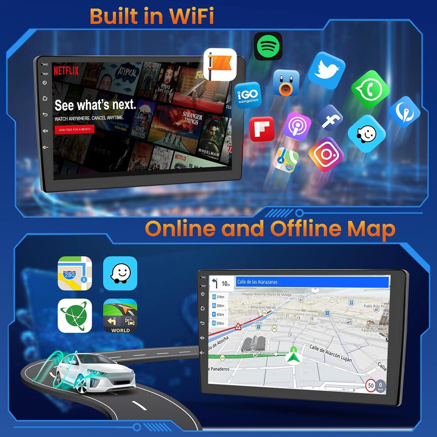 Estéreo de coche Inefala para Toyota Corolla 2005-2012 2+64GB