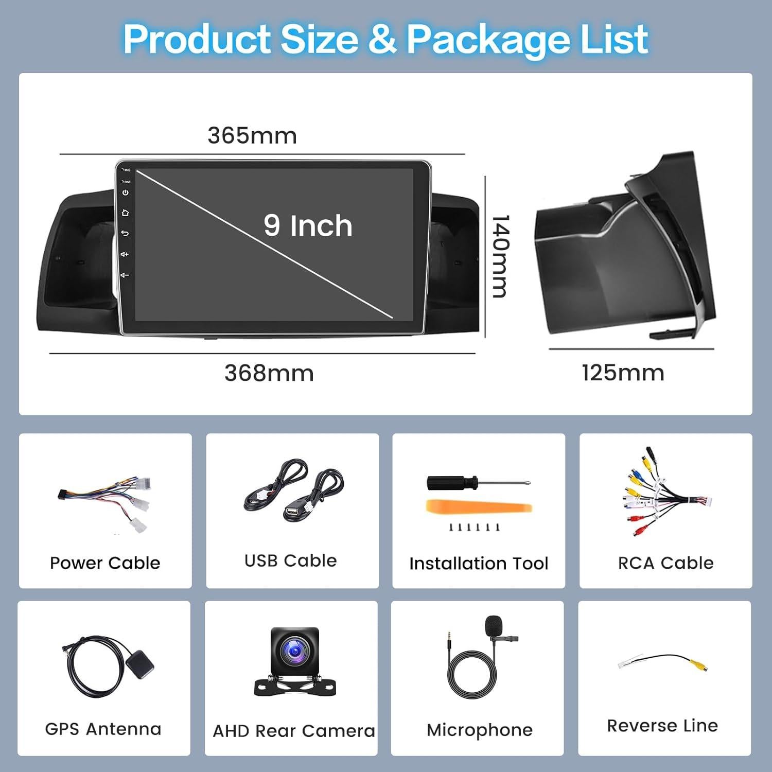 Estéreo de coche Inefala para Toyota Corolla 2005-2012 2+64GB