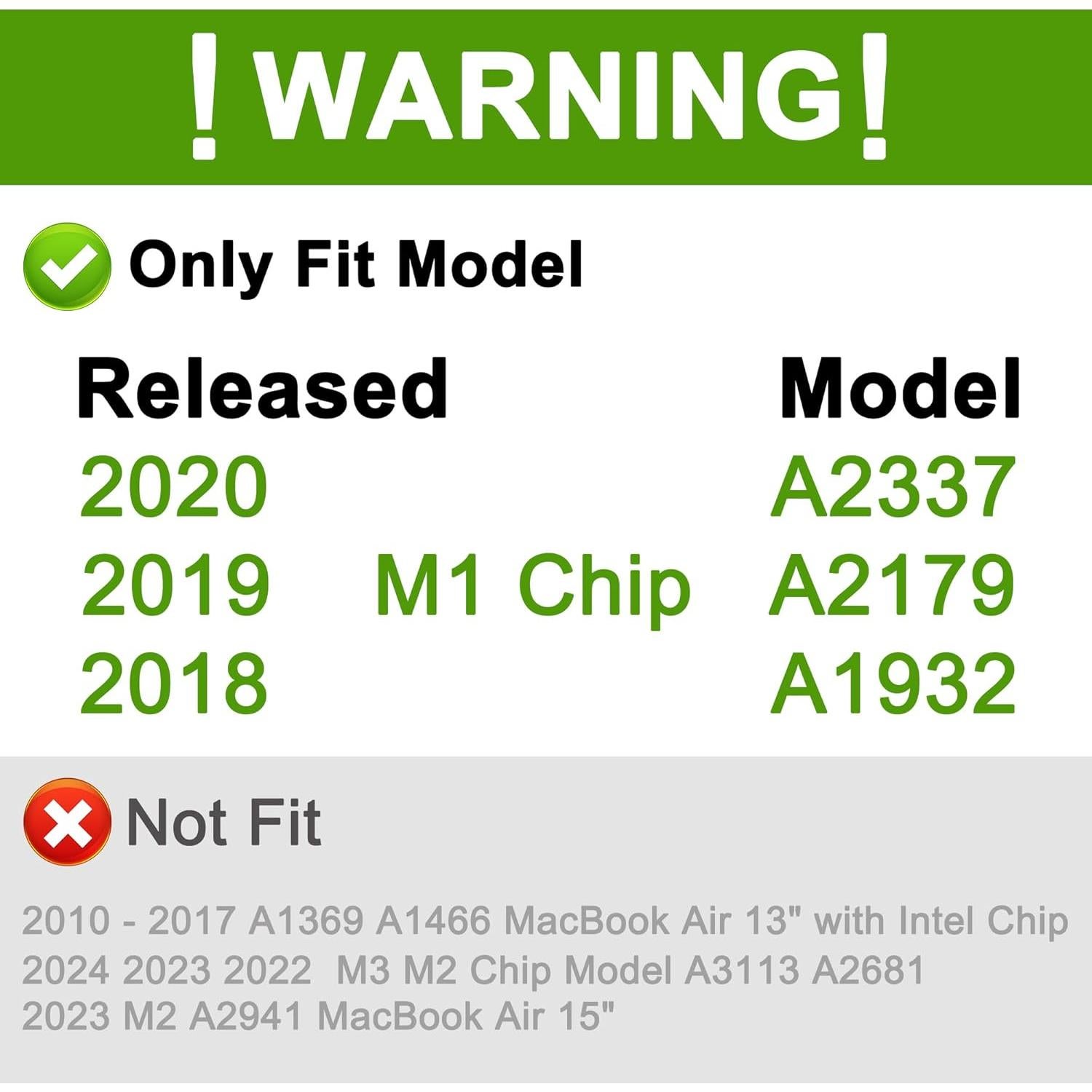 Funda B BELK para MacBook Air 13.3" M1 2020 Transparente