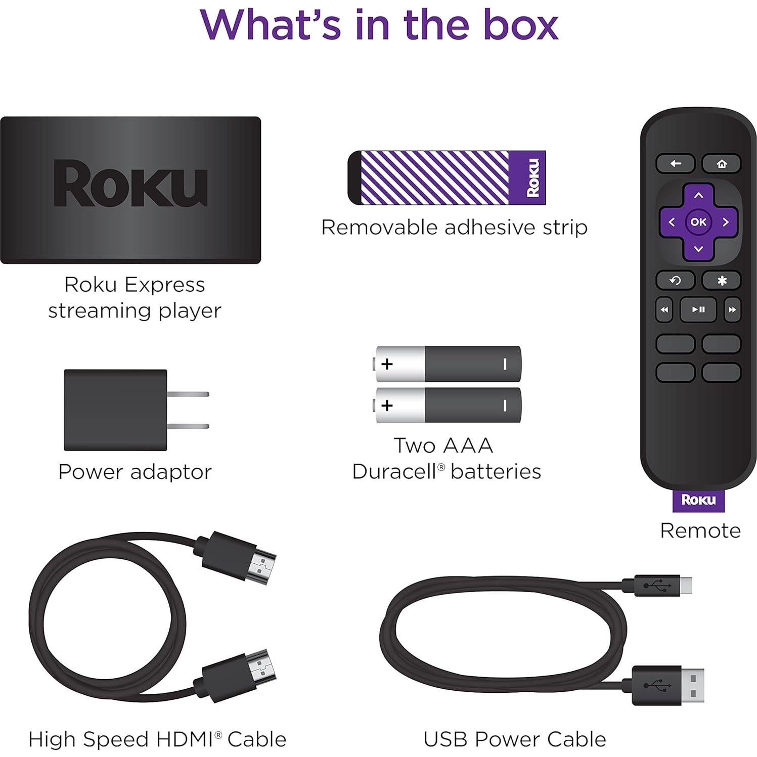 Roku Express HD | Dispositivo de Streaming con Control Remoto