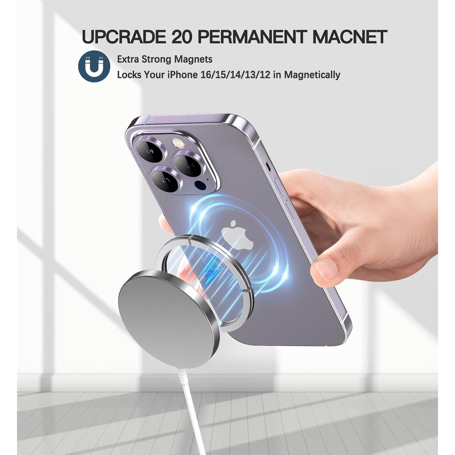 Cargador Inalámbrico Magnético 15W Mag Safe para iPhone