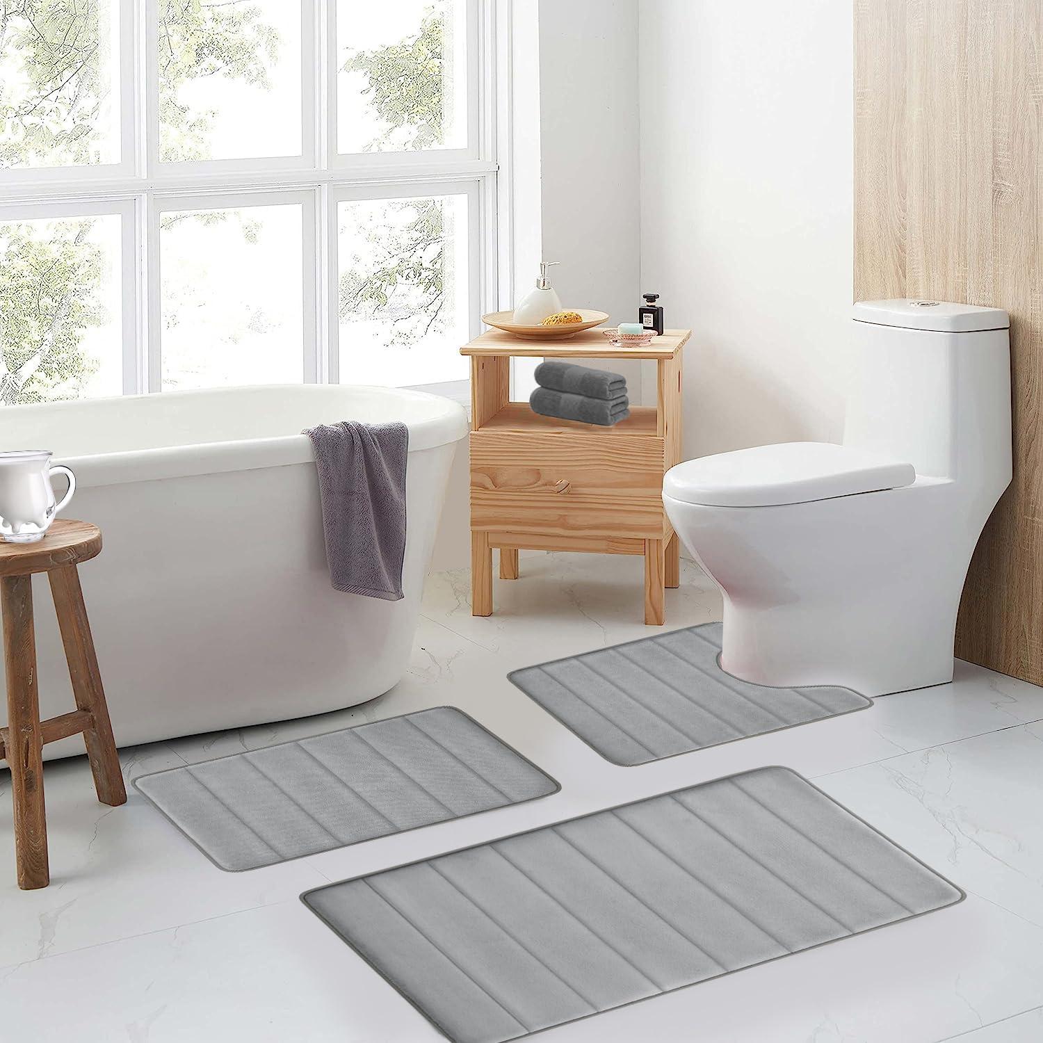 Juego de Alfombrillas de Baño RUN HELIX 3 Piezas Antideslizantes