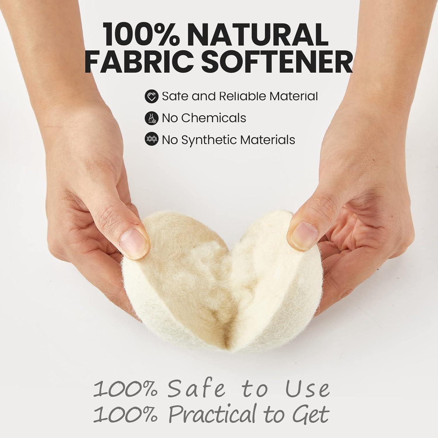 Conjunto de 24 bolas de secadora de lana Roowest 7 cm