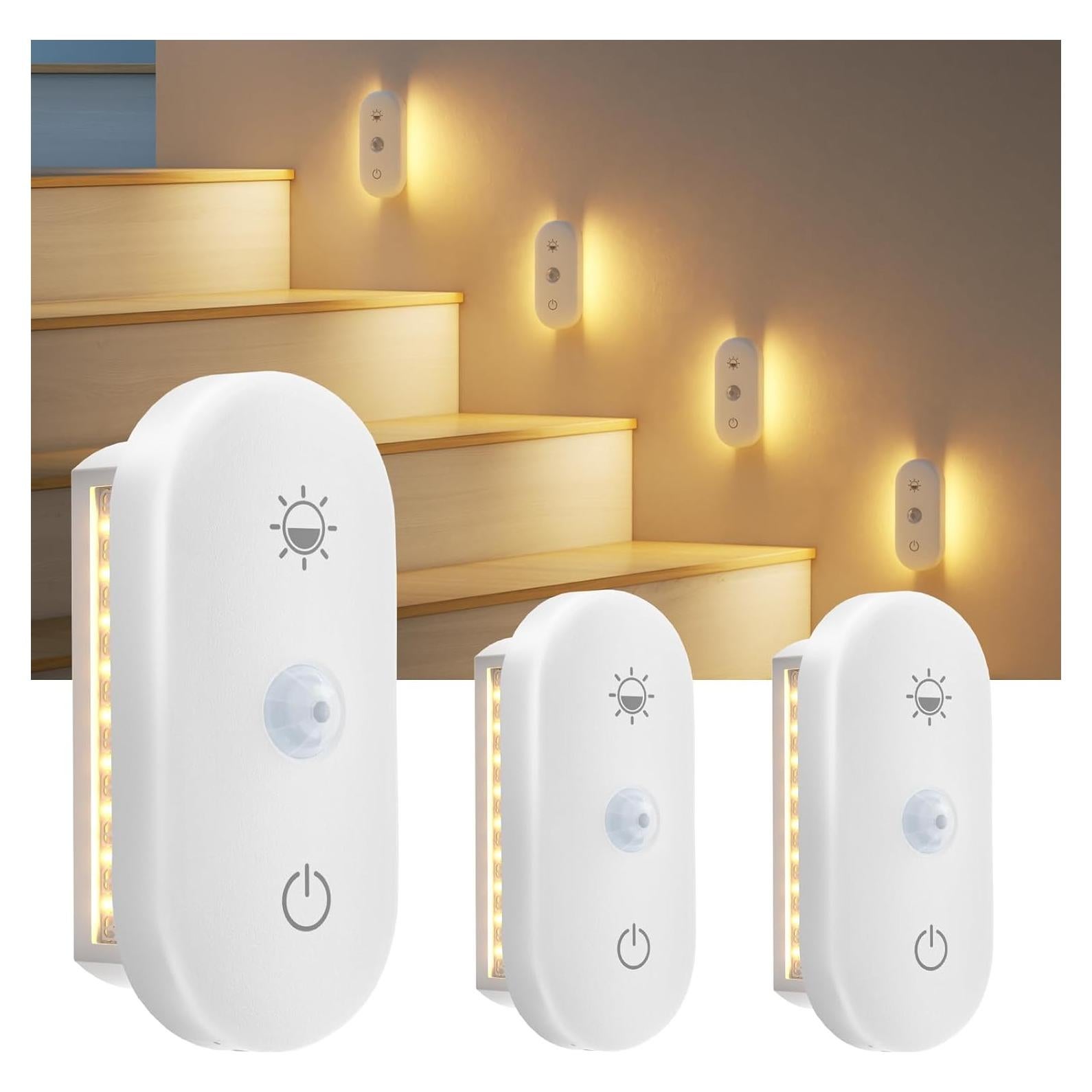 Luz Nocturna Recargable Hiromeco con Sensor de Movimiento 3000K