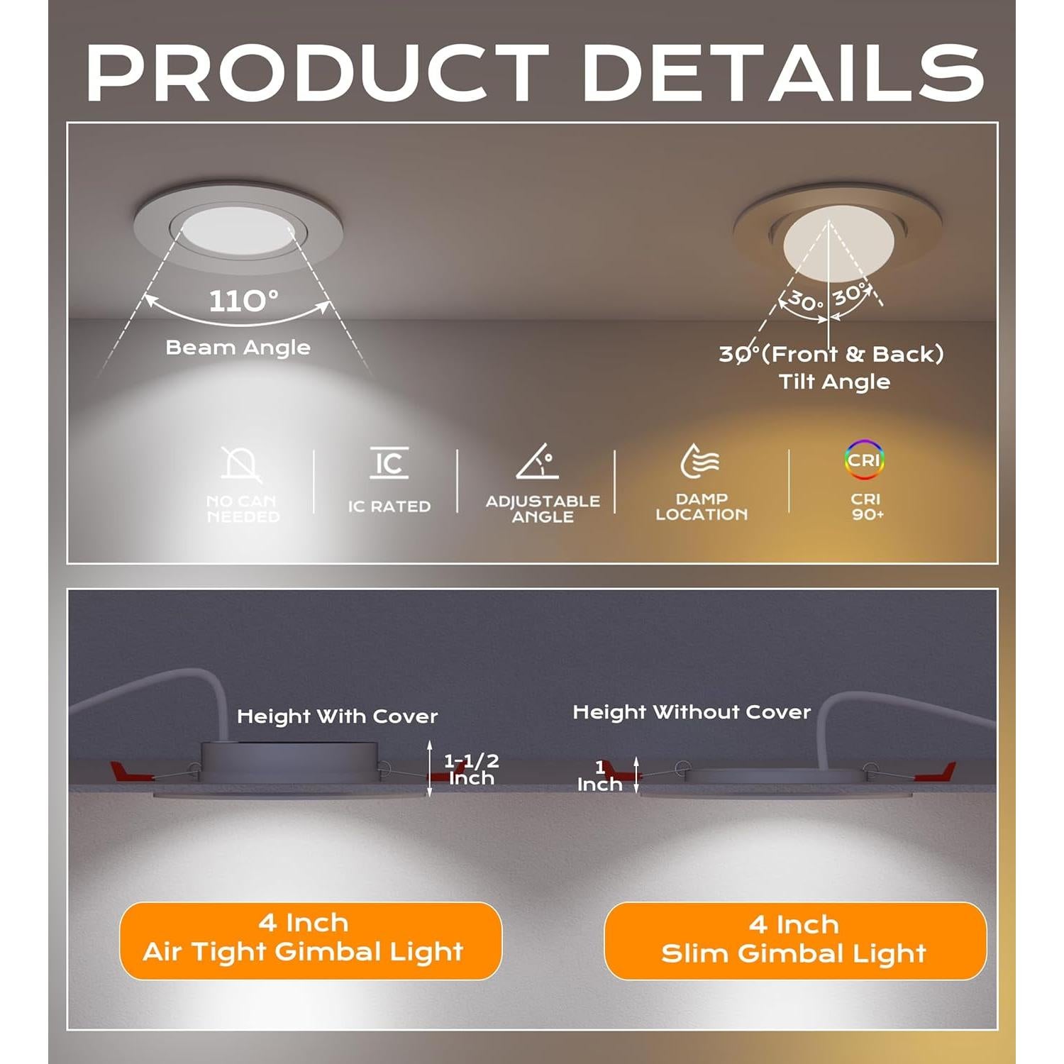 Luz Empotrada LED CLOUDY BAY 4" 10W 650LM 5 Temperaturas