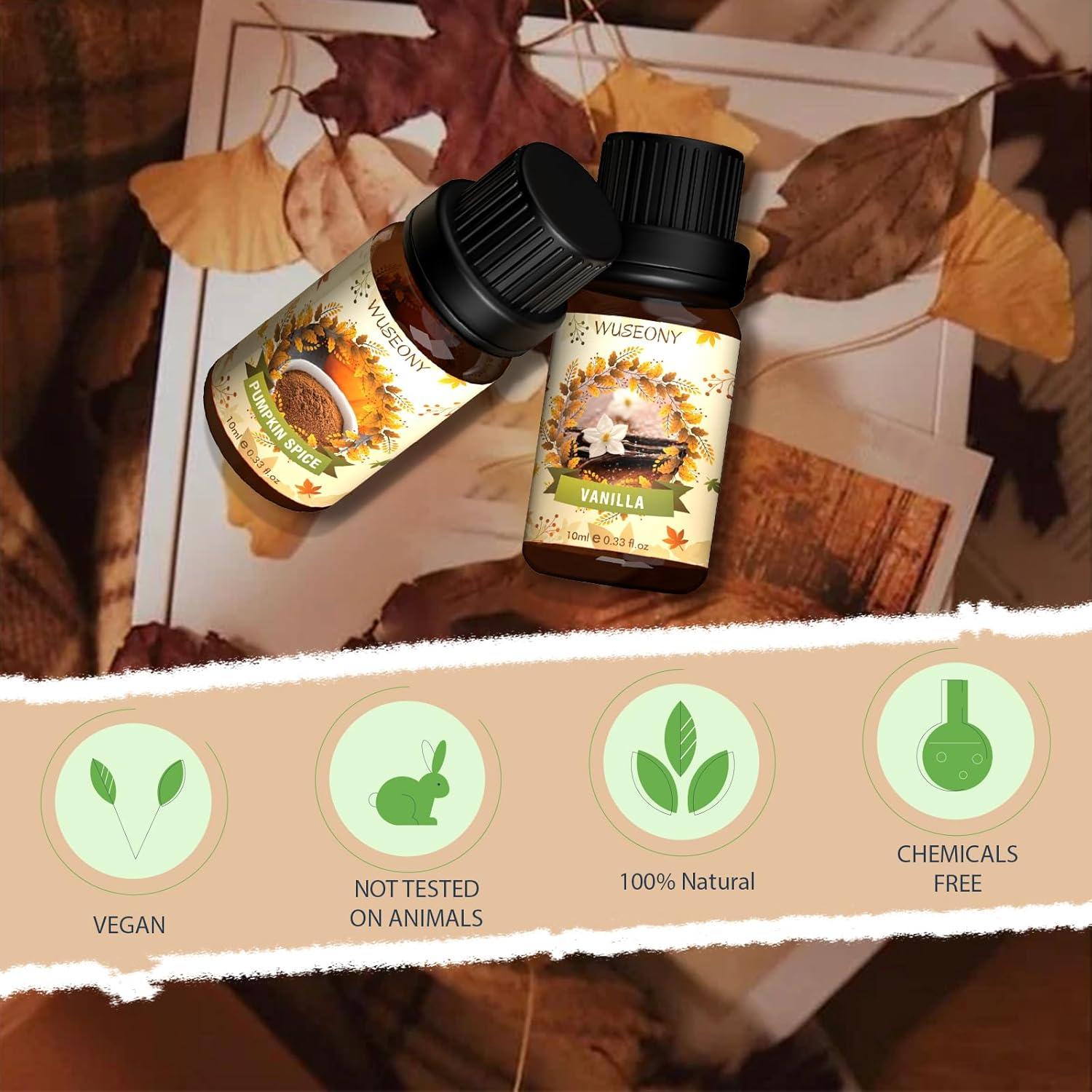 Set de Aceites Esenciales de Otoño WUSEONY 6x10ml Aromaterapia