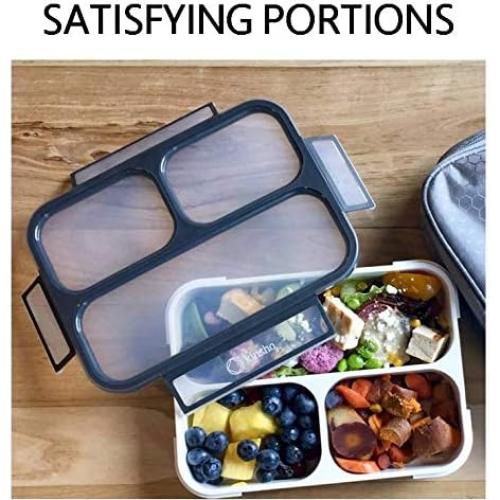 Caja Bento Kinsho Grande 3 Compartimentos + Bolsa Aislada