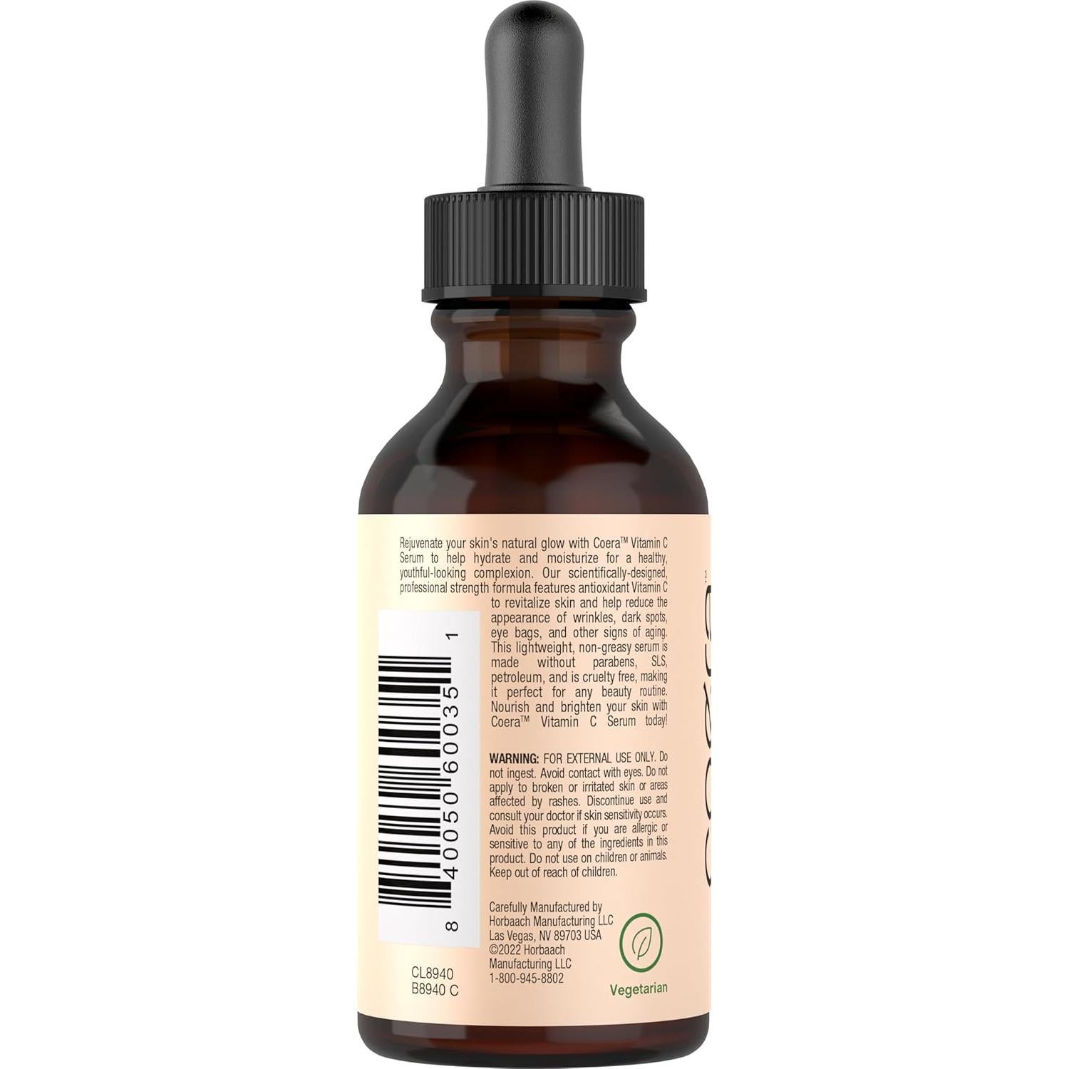 Suero Hidratante de Vitamina C Coera 60 ml - Libre de Parabenos