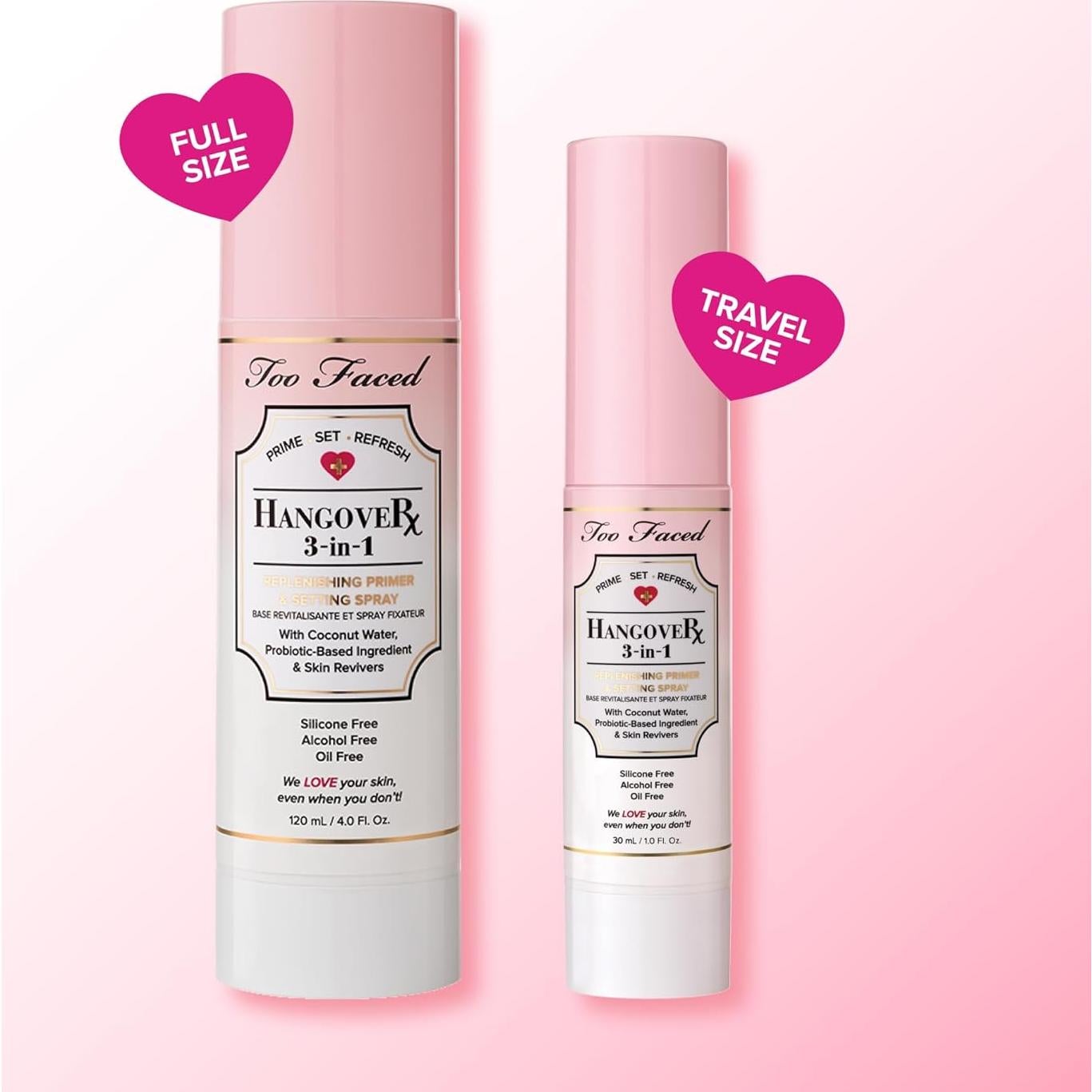Too Faced Hangover Primer y Spray Fijador 118 ml Hidratante