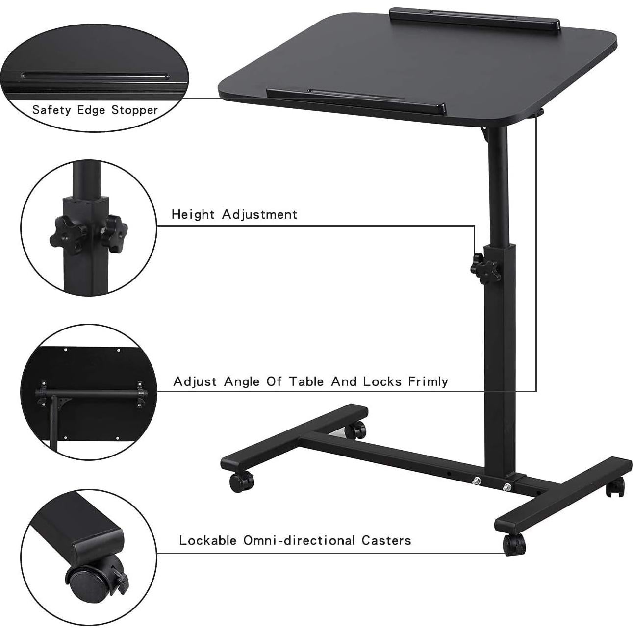 Mesa de Laptop Ajustable LINGMI 5.44 kg Negro 39x60 cm
