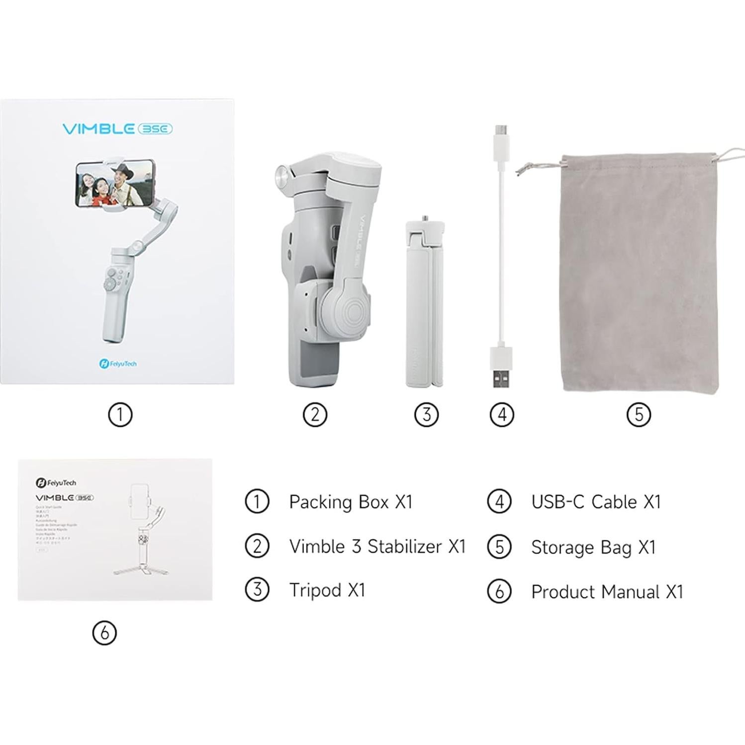 Estabilizador Gimbal FeiyuTech Vimble 3SE para Smartphone