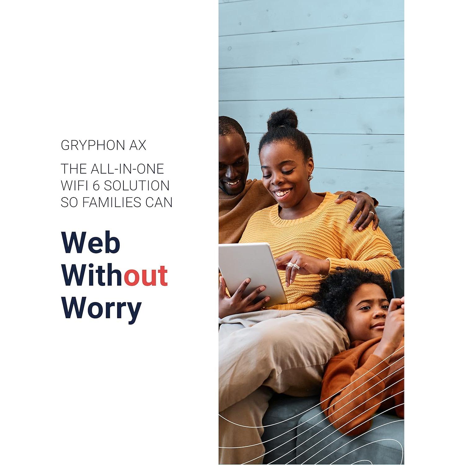 Enrutador Mesh WiFi 6 Gryphon AX - 4.3 Gbps, Control Parental