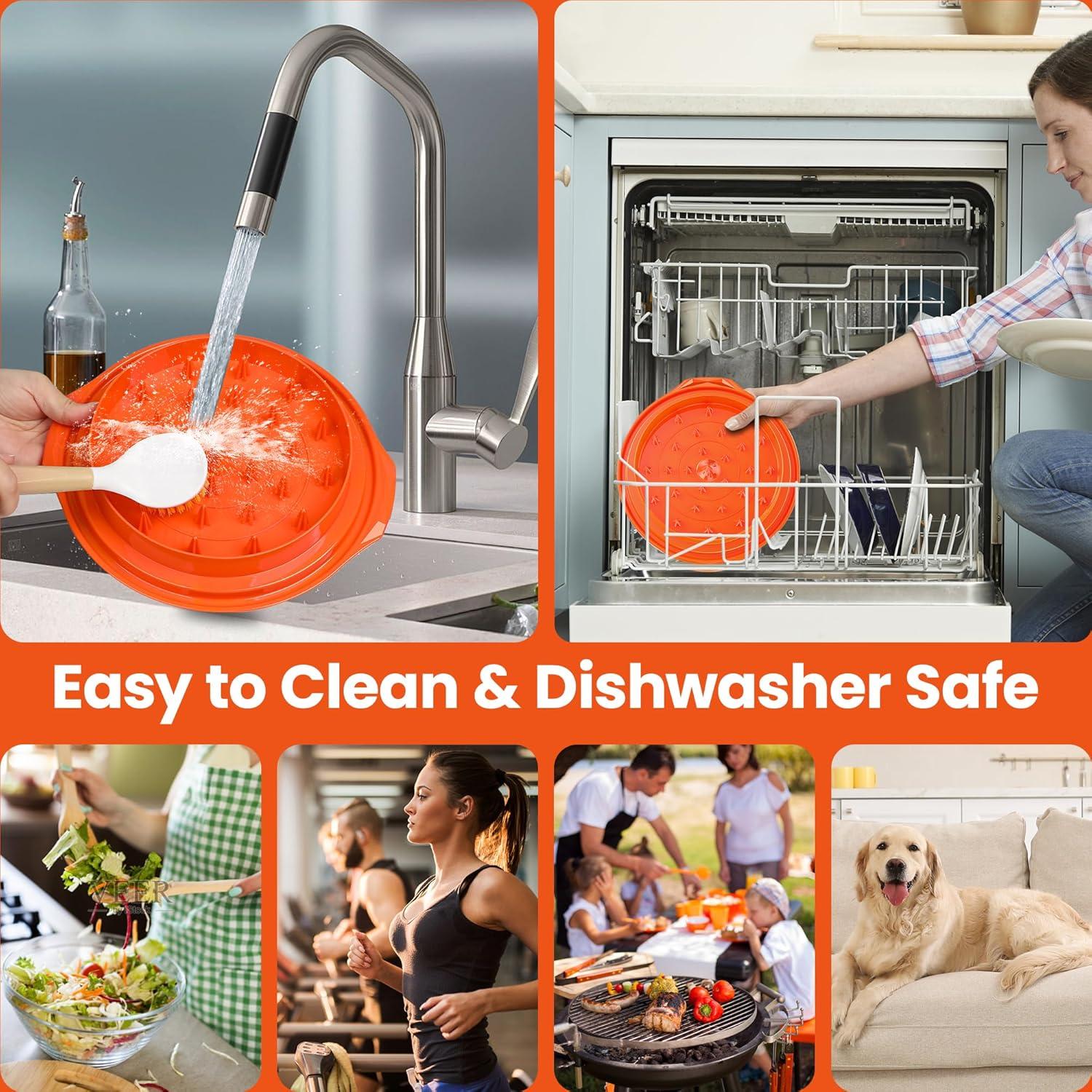 Desmenuzadora de Pollo Beiyunee 25.4 cm Antideslizante Naranja